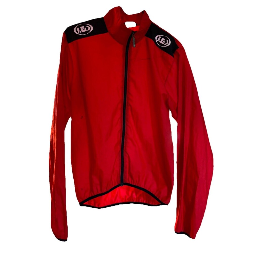 Vintage Louis Garneau Shell Wind Jacket Cycling Jacket Red Medium